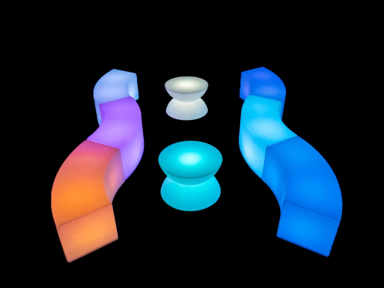 South Beach VIP — LED glow furniture setup by Glow Lounge Rentals